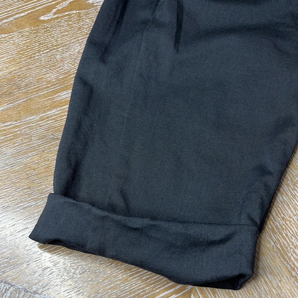 GIANNI VERSACE Black Loose Knee Length Cuffed Shorts 40 - Picture 2 of 9